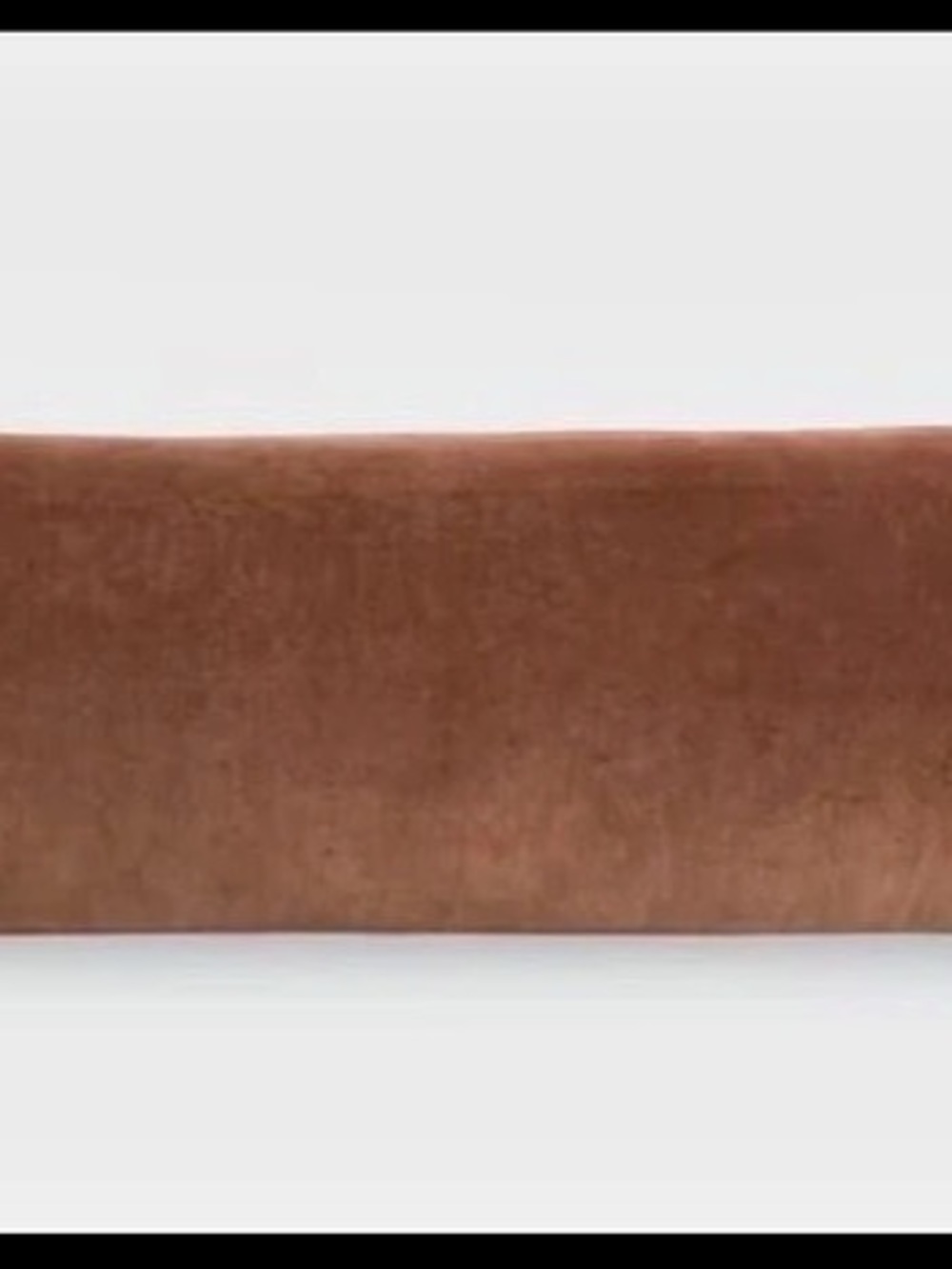 Quince Cotton Velvet Oversized Lumbar Pillow Cover Brown